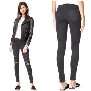 Y2K AG Adriano Goldschmied The Legging Ankle Slim Skinny Jeans 31 Faded Grunge